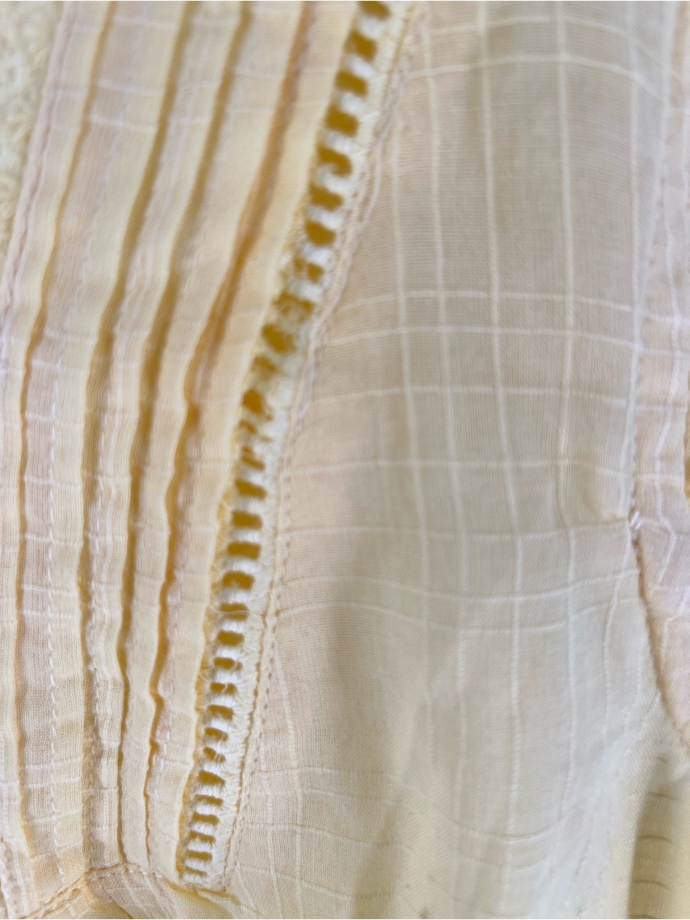 Solitaire Yellow Ruffle-Sleeve Button Front Blouse - Picture 4 of 13